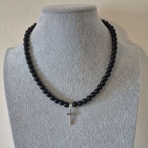 Cross Matt Black Onyx CHOKER 18" 2 BRACLETS